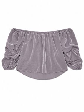 lavender field Off-the-Shoulder Blouse — Light Lavender